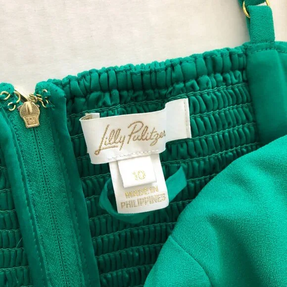 Lilly Pulitzer Zemira Women’s Sleeveless Jumpsuit Fiddle Leaf Green Size 10 - Picture 12 of 17